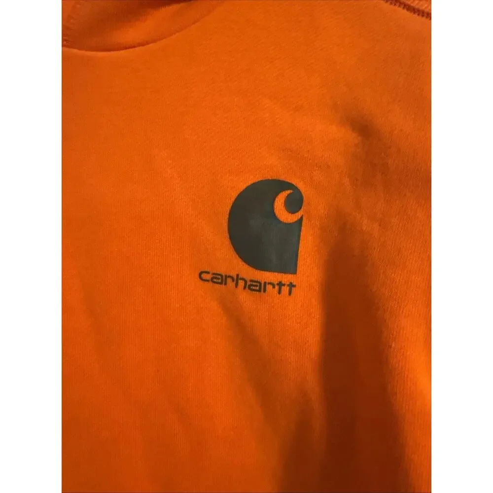 Carhartt Bright Orange Boys Hoodie Size Medium 10-12